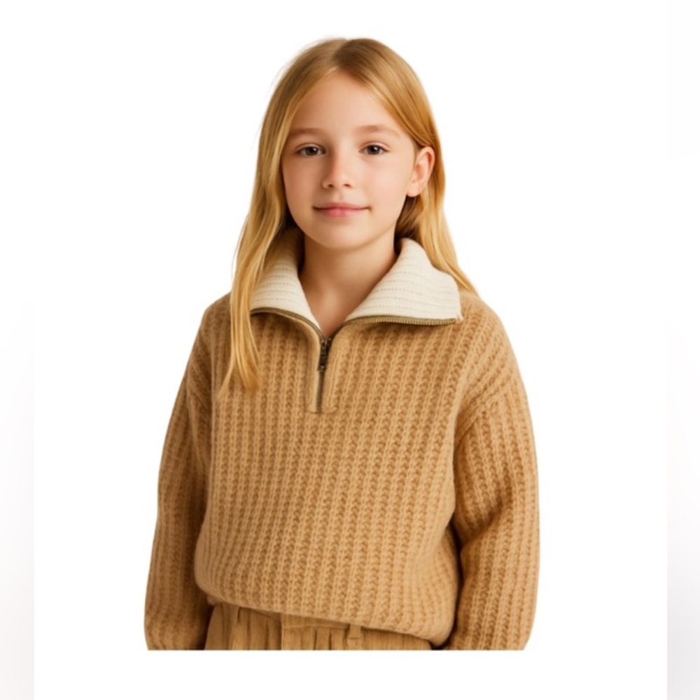 Zara Cozy Tan Kids Sweater